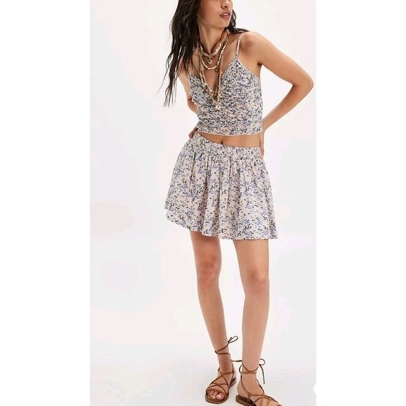 Free People Floral Tank Top And Pleated Mini Skirt Brunch Club Set NWT $148  Boho is available for purchase on au PAY Market - Imported Goods Online  Store Co.Ltd. | au PAY